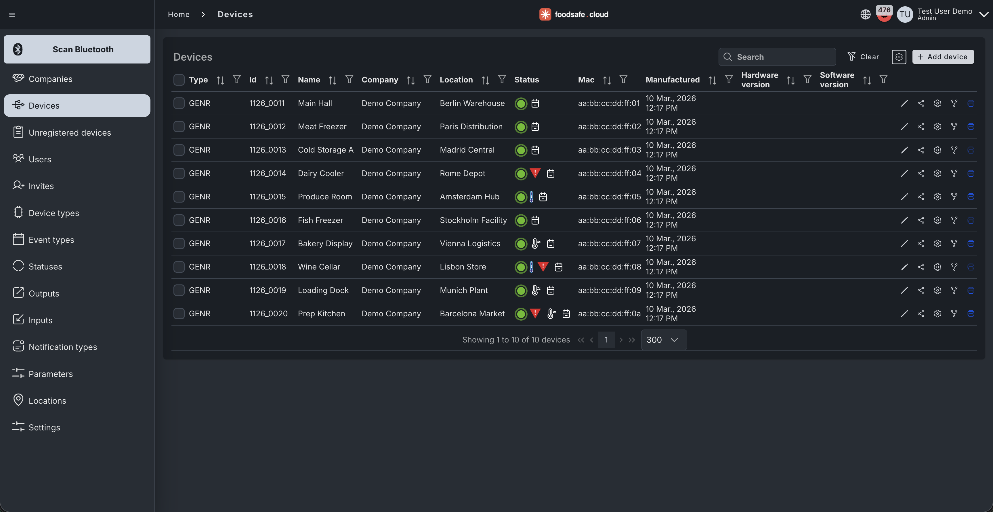 Remote device programming interface